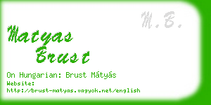 matyas brust business card